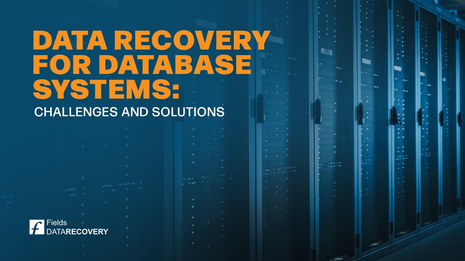 Data Recovery for Database Systems: Challenges and Solutions